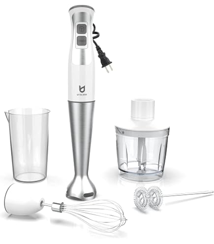 Amazon.com: UTALENT Immersion Hand Blender with chopper - Puree